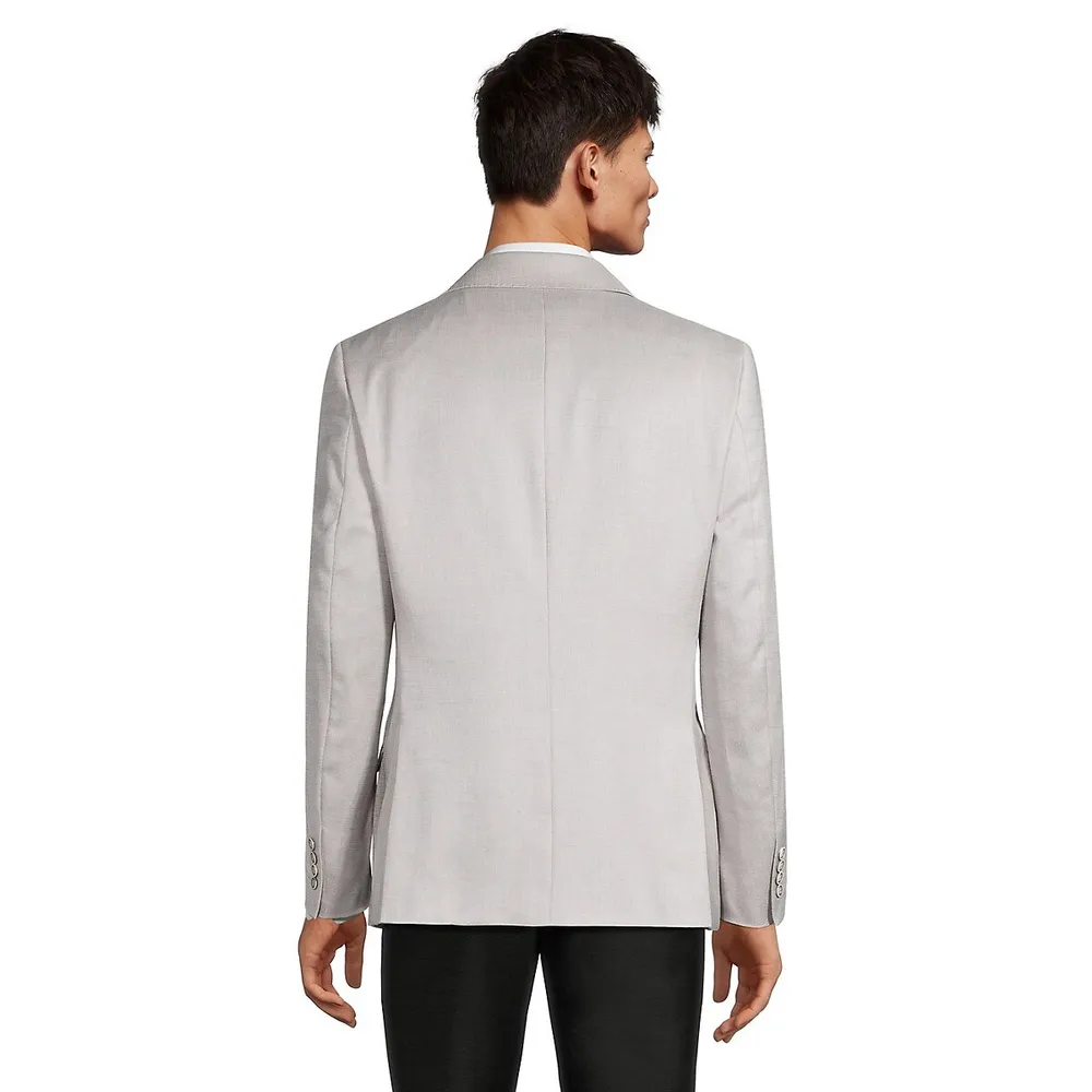 Slim-Fit Textured Stretch Suit Jacket