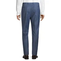 Slim-Fit Windowpane Check Suit Pants