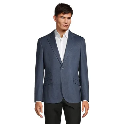Slim-Fit Tonal-Stripe 4-Way Stretch Suit Jacket