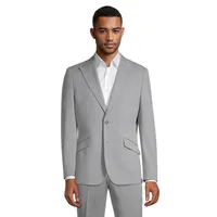 Slim-Fit Peak-Lapel Melange Suit Jacket
