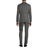 Slim-Fit Stretch Plaid Suit Pants