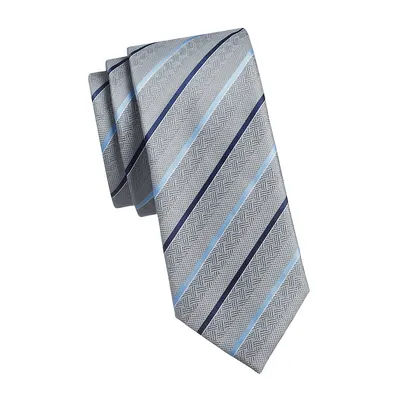 Classic-Cut Striped Tie