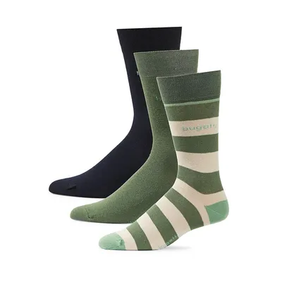 Men's 3-Pair Comfort-Top Crew Socks