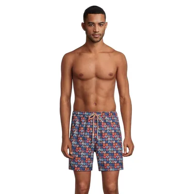 Flip-Flop Print Swim Shorts