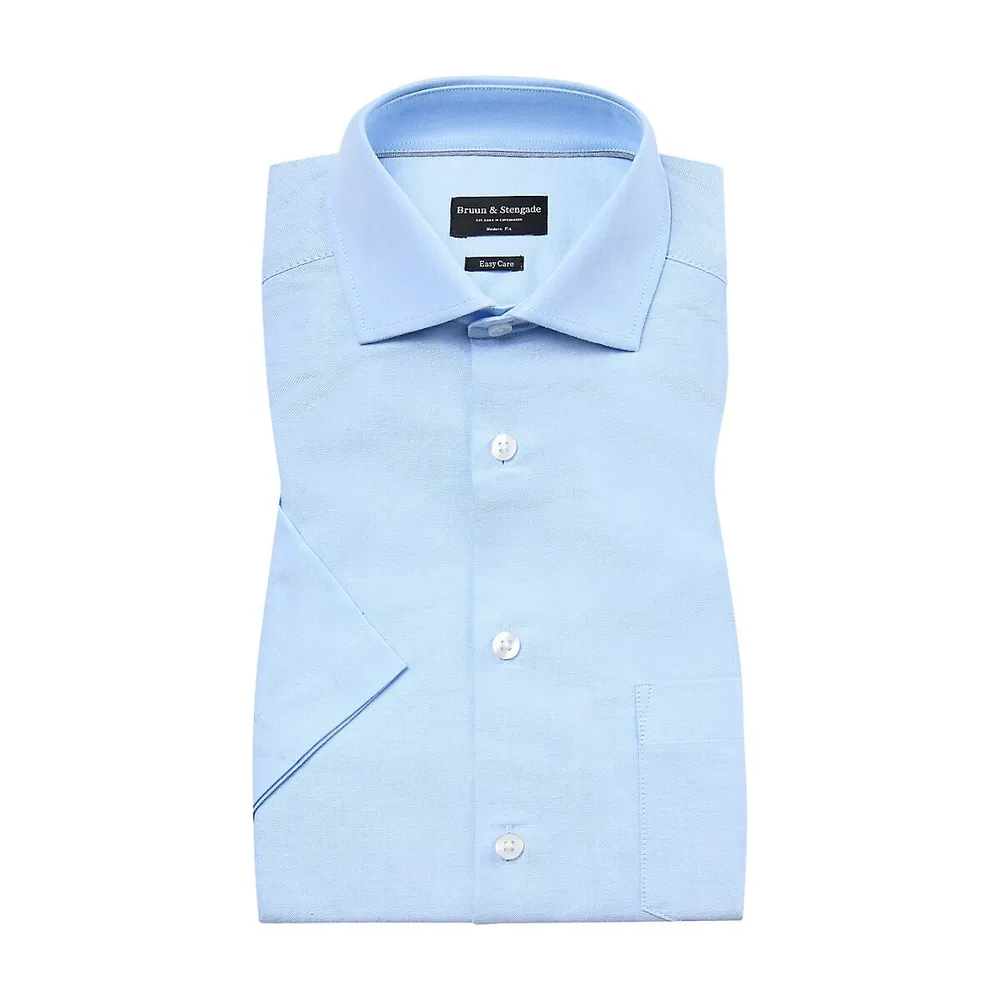 Salvador Modern-Fit Short-Sleeve Dress Shirt