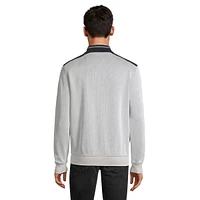 Mockneck Half-Zip Knit Sweater