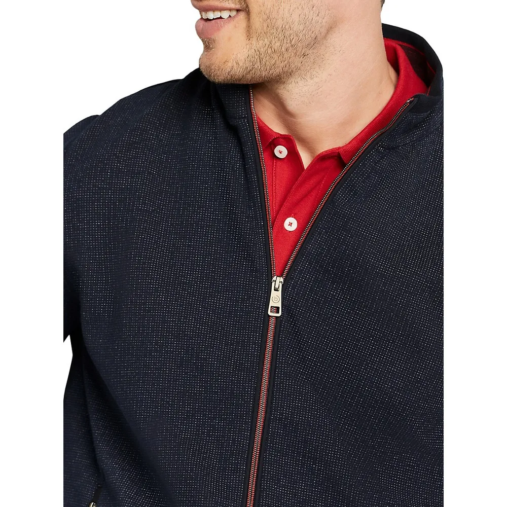 Slim-Fit Zip Sweater Jacket