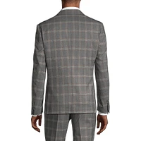 Slim-Fit Stretch Plaid Suit Jacket