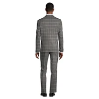 Slim-Fit Stretch Plaid Suit Jacket