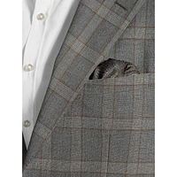 Slim-Fit Stretch Plaid Suit Jacket