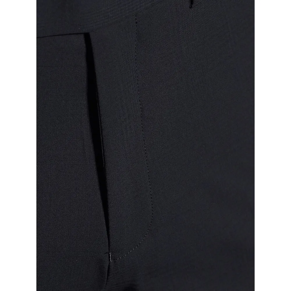 Slim-Fit Stretch Plaid Suit Pants