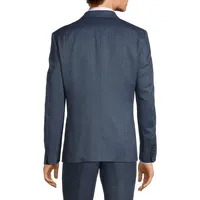 Peak-Lapel Double-Breasted Suit Separate Jacket