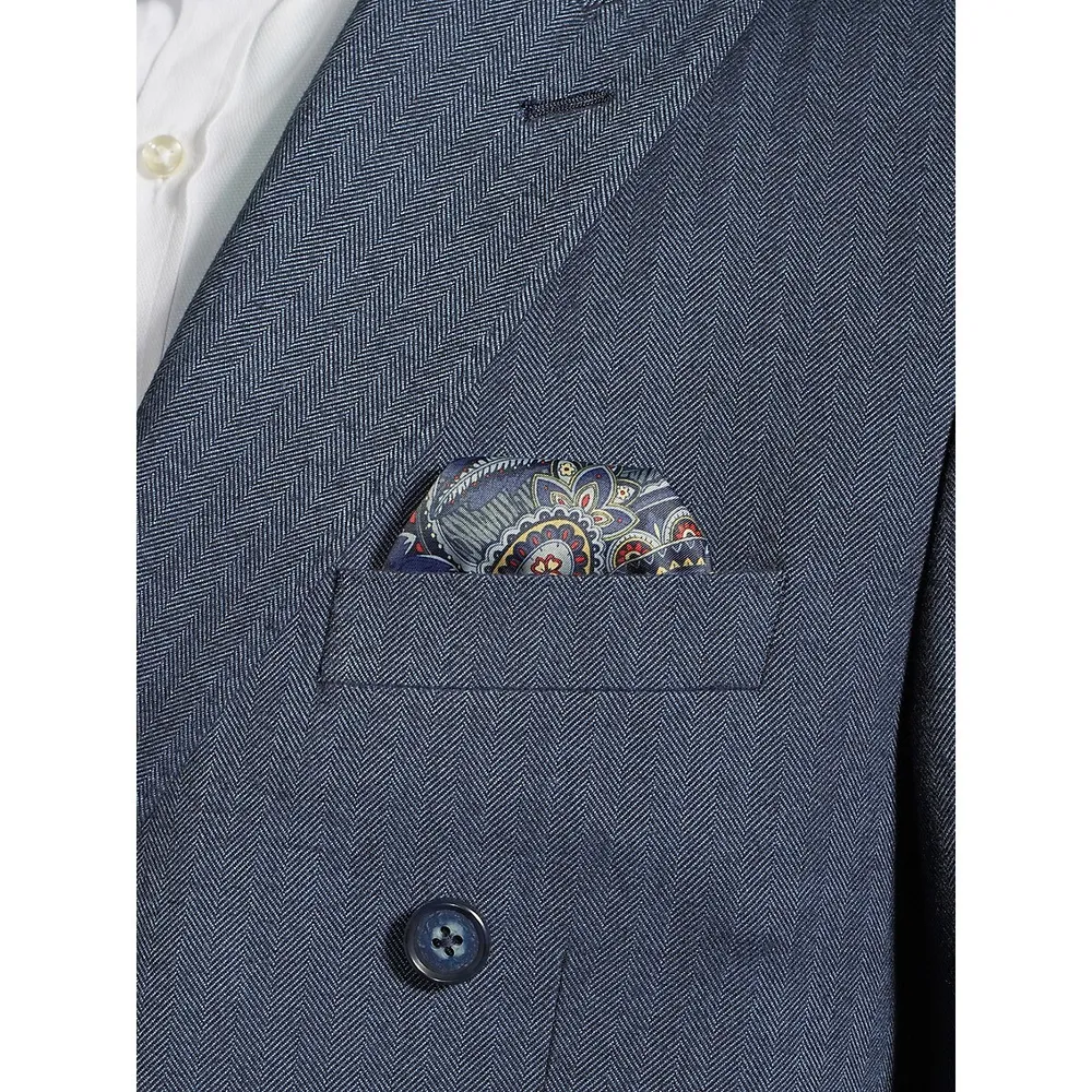 Peak-Lapel Double-Breasted Suit Separate Jacket