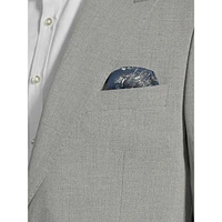 Modern-Classic Fit Stretch Mélange Peak-Lapel Suit Jacket