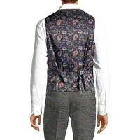 Modern Classic-Fit Glen Plaid Suiting Vest