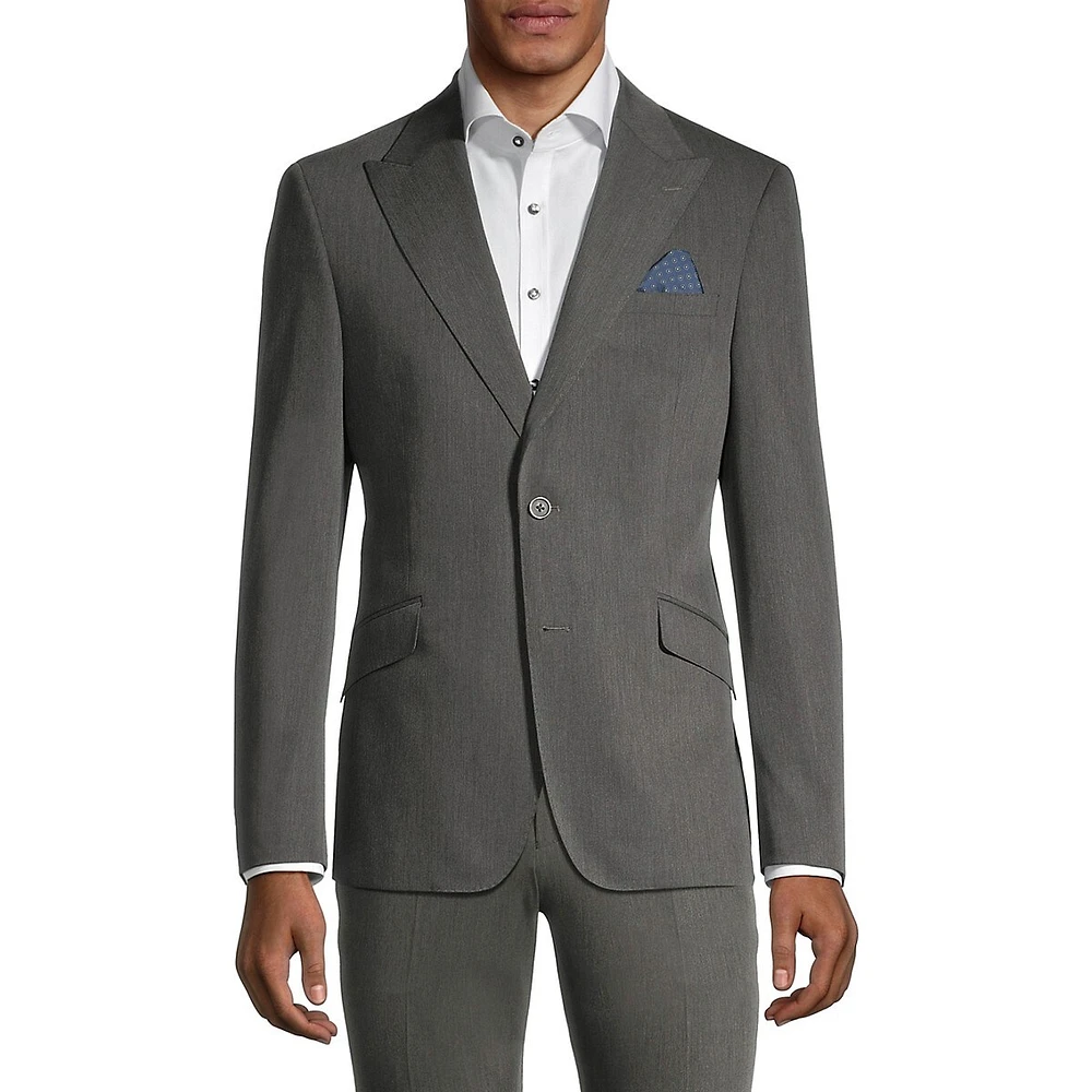 Slim-Fit Stretch-Melange Suit Jacket