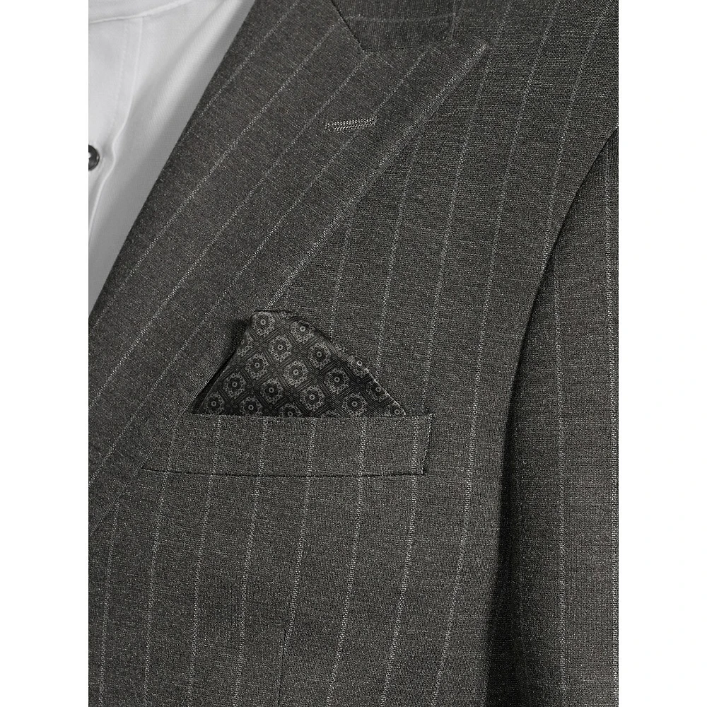 4-Way Stretch Pinstriped Slim-Fit Suit Jacket