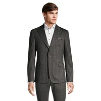 4-Way Stretch Pinstriped Slim-Fit Suit Jacket