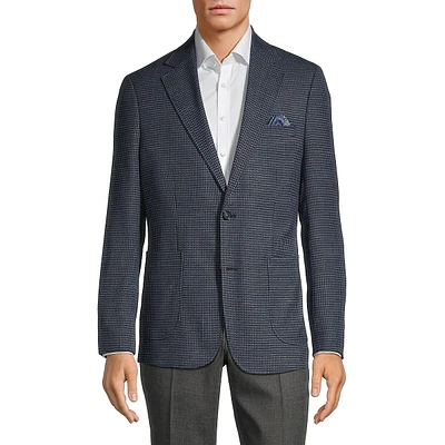 Modern Classic-Fit Mini Houndstooth Check Sportcoat