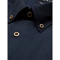 Slim-Fit Button-Collar Easy-Care Shirt