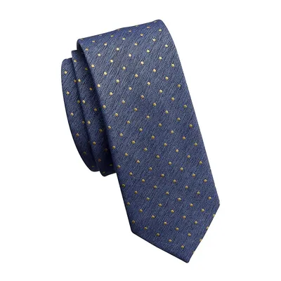 Classic-Cut Dotted Tie