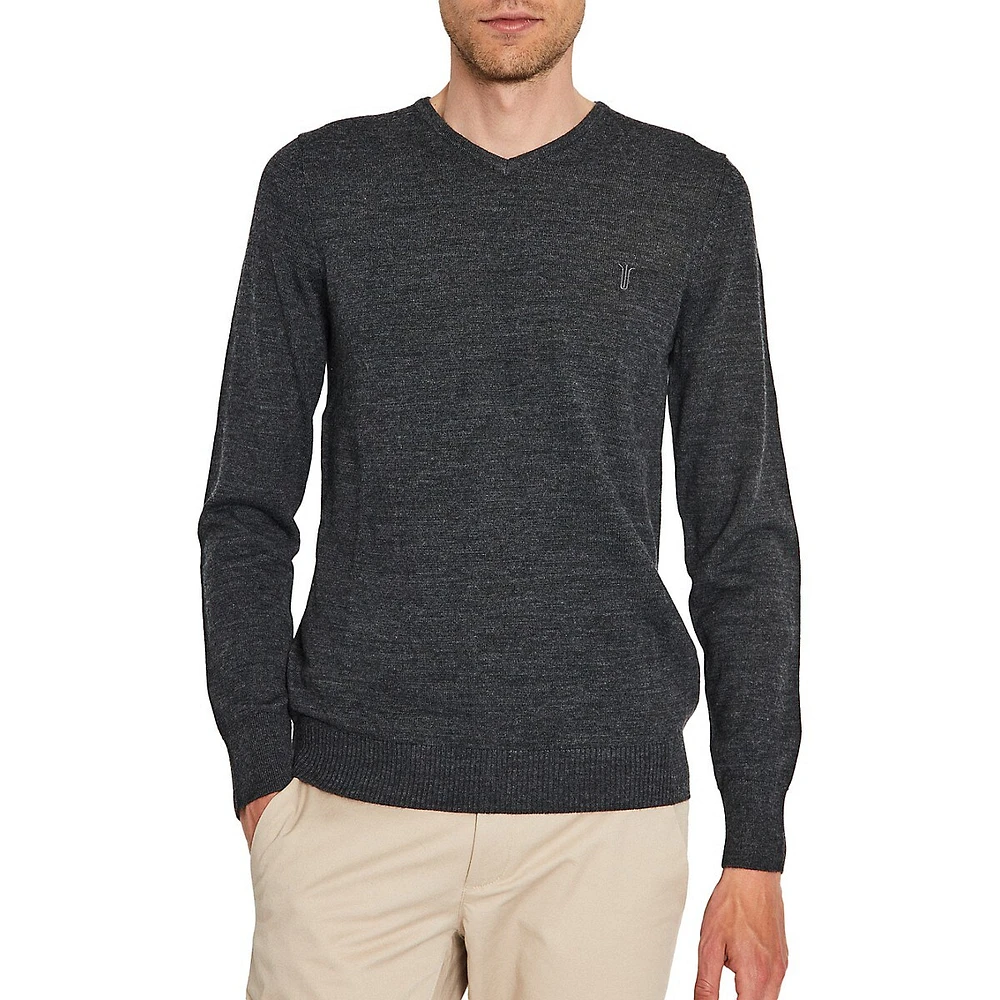 Uranus Wool-Blend V-Neck Sweater