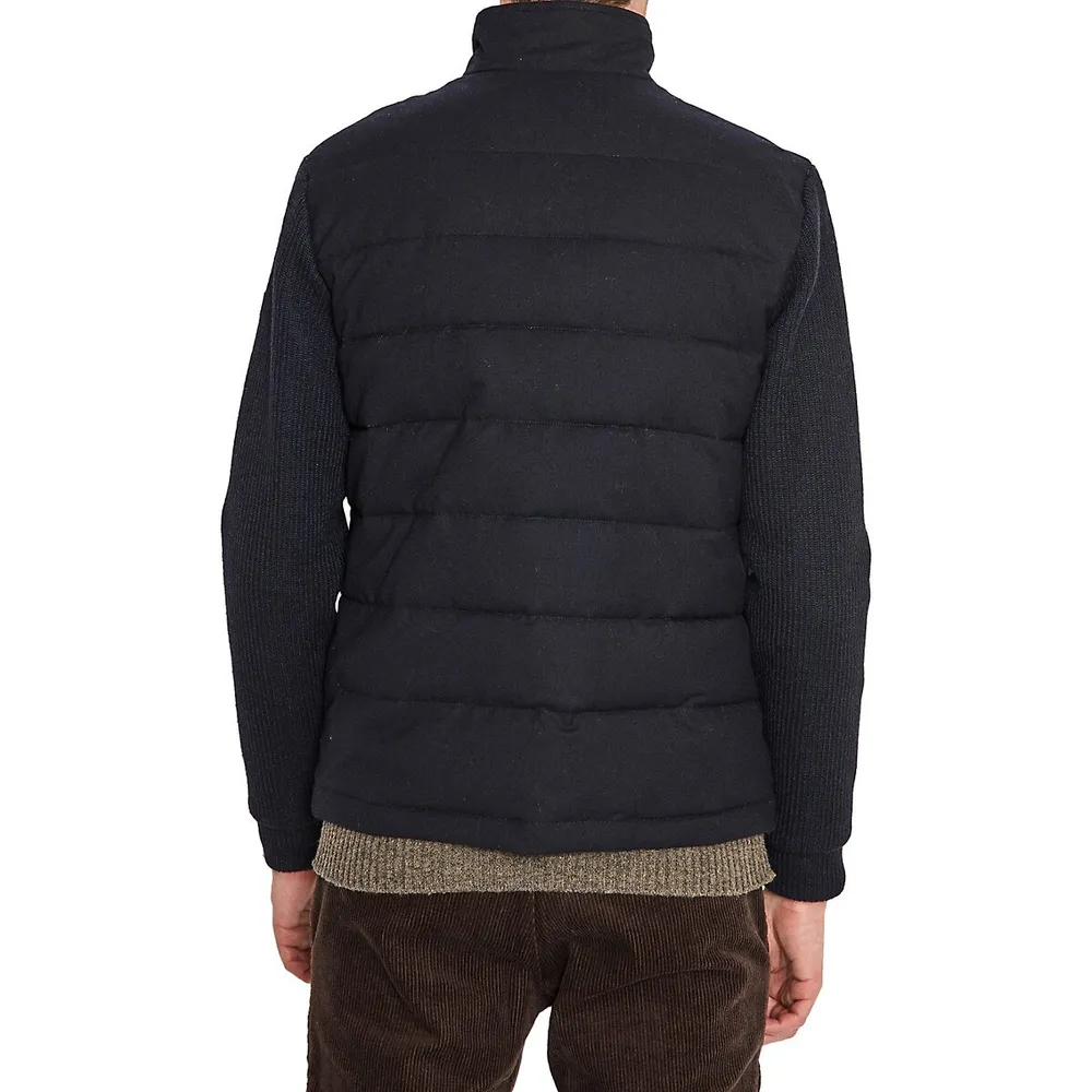 Duluth Wool-Blend Mixed-Media Zip Jacket