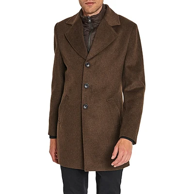 Portmore Wool-Blend Notch-Lapel Gilet Coat