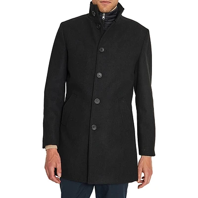 Ontario Wool-Blend Stand-Collar Gilet Coat