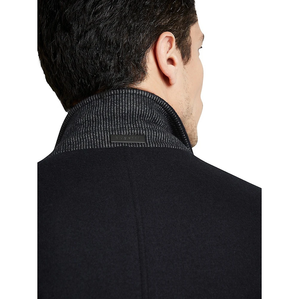 Wool-Blend Car Coat