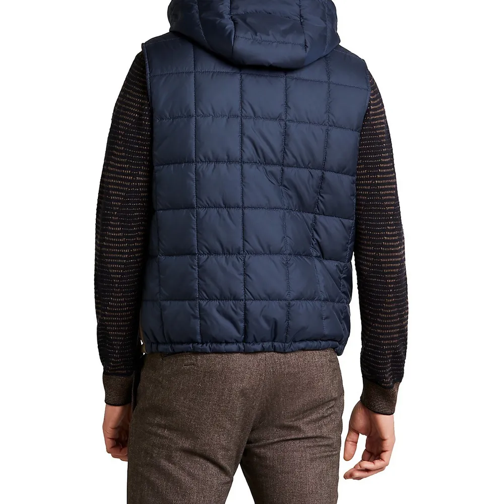 Quilted Hooded Vest