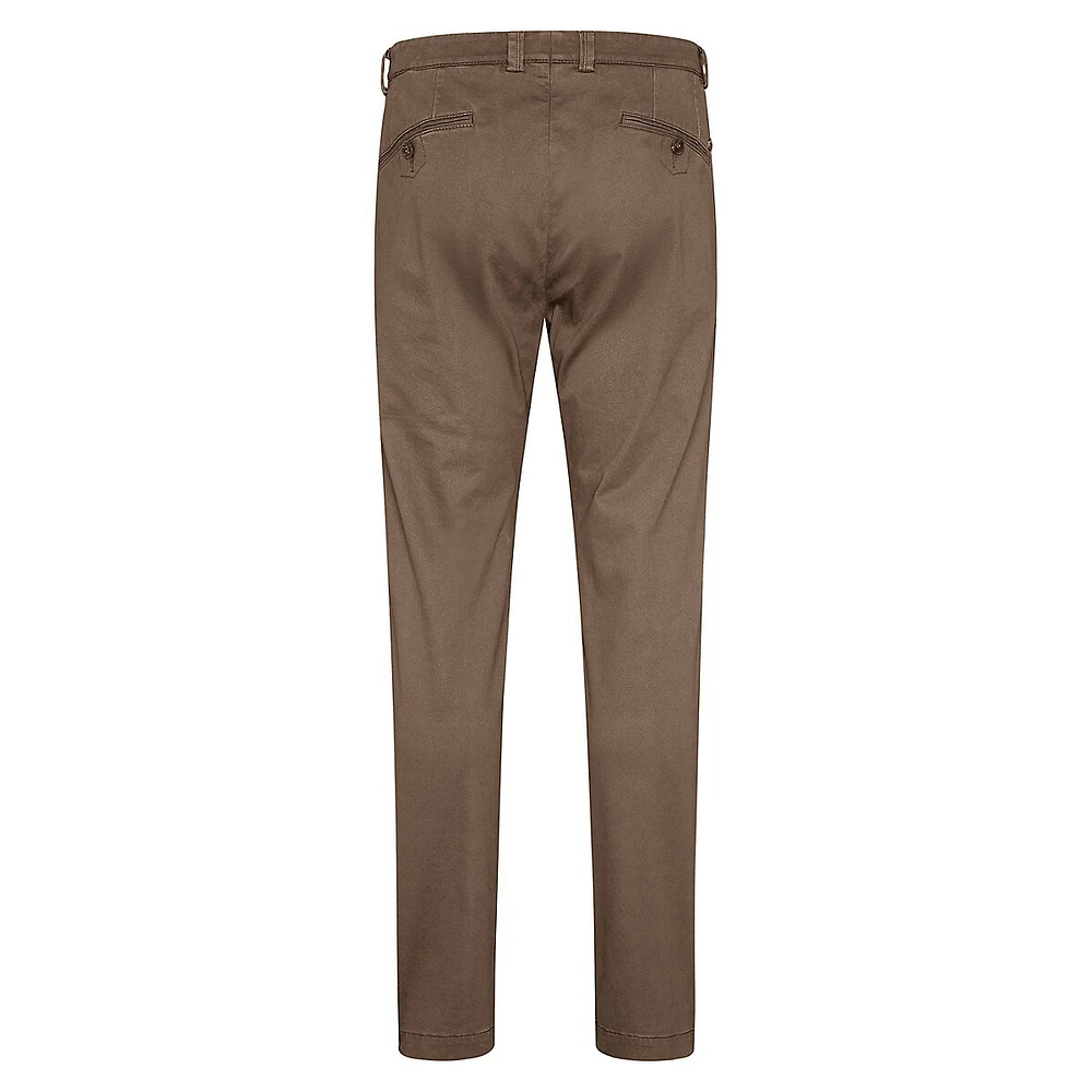 Stretch-Cotton Flat-Front Chinos