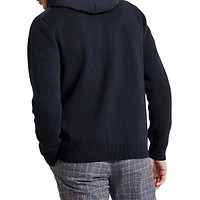 Full-Zip Knit With Removable Hood