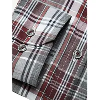 Cotton Twill Plaid Button-Down Shirt