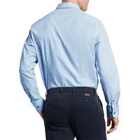 Textured Cotton Button-Down Shirt