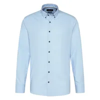 Textured Cotton Button-Down Shirt