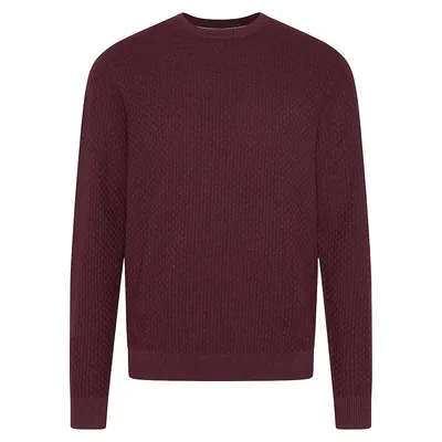 Cotton and Cashmere Textured-Knit Sweater