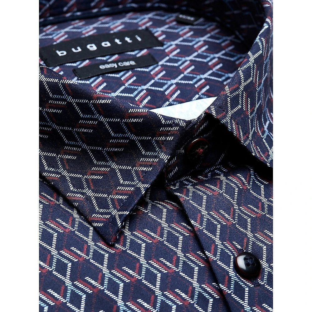 Graphic Twill Button-Under Collar Shirt