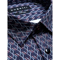 Graphic Twill Button-Under Collar Shirt