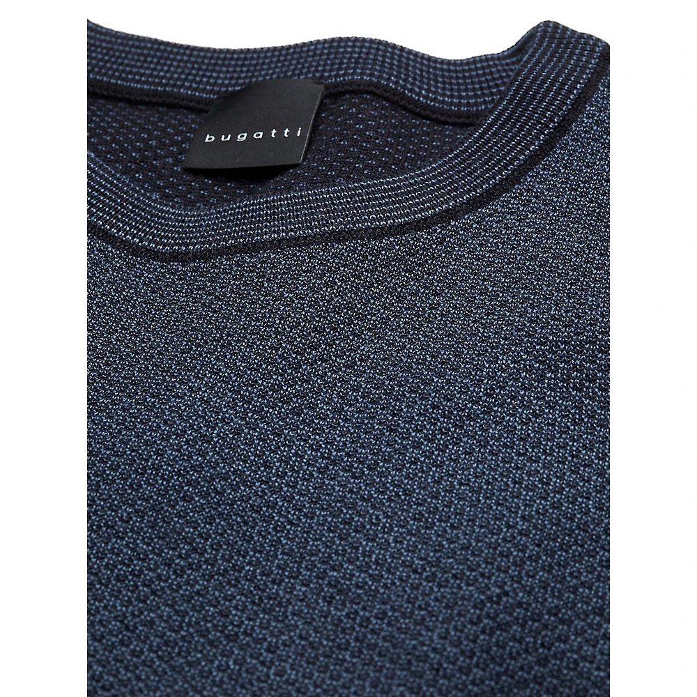 Long-Sleeve Crewneck Wool-Blend Sweater