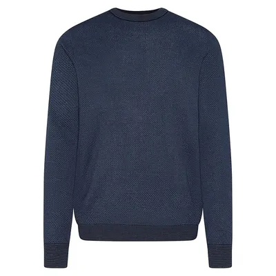 Long-Sleeve Crewneck Wool-Blend Sweater
