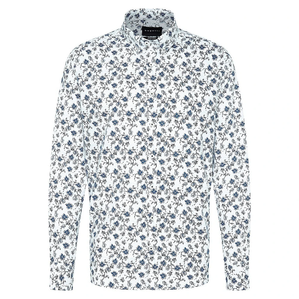 Cotton Oxford Button-Down Shirt