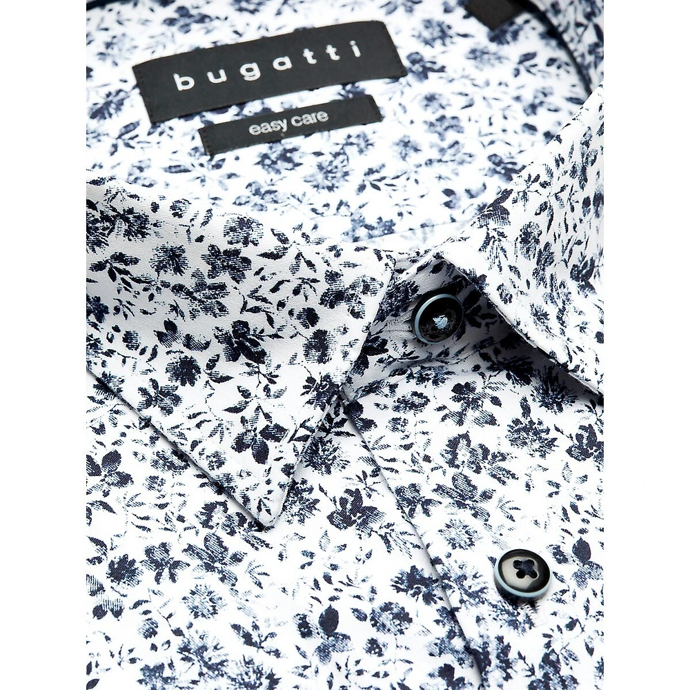 Regular-Fit Floral Twill Shirt