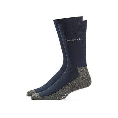 Men's 2-Pair Thermal-Foot Crew Socks