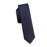 Classic-Cut Dotted Slim Tie