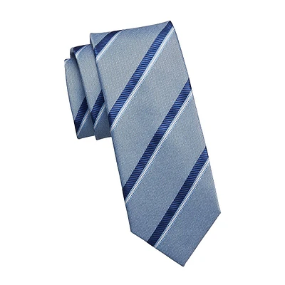 Classic-Cut Diagonal Stripe Pattern Tie