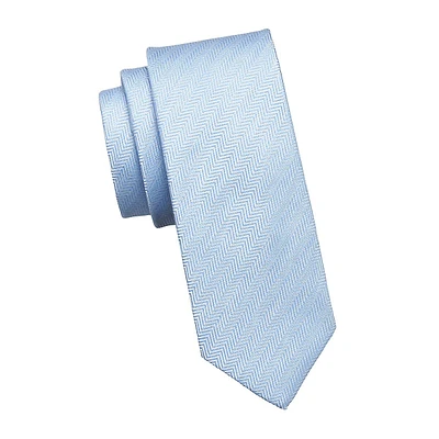 Classic-Cut Two-Tone Herringbone Tie