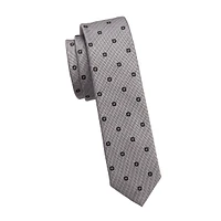 Slim Geometric Jacquard Tie