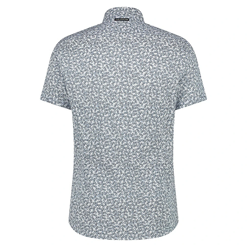 Modern-Fit Beachbike-Print Short-Sleeve Shirt