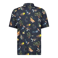 Tropical-Print Modern-Fit Short-Sleeve Shirt